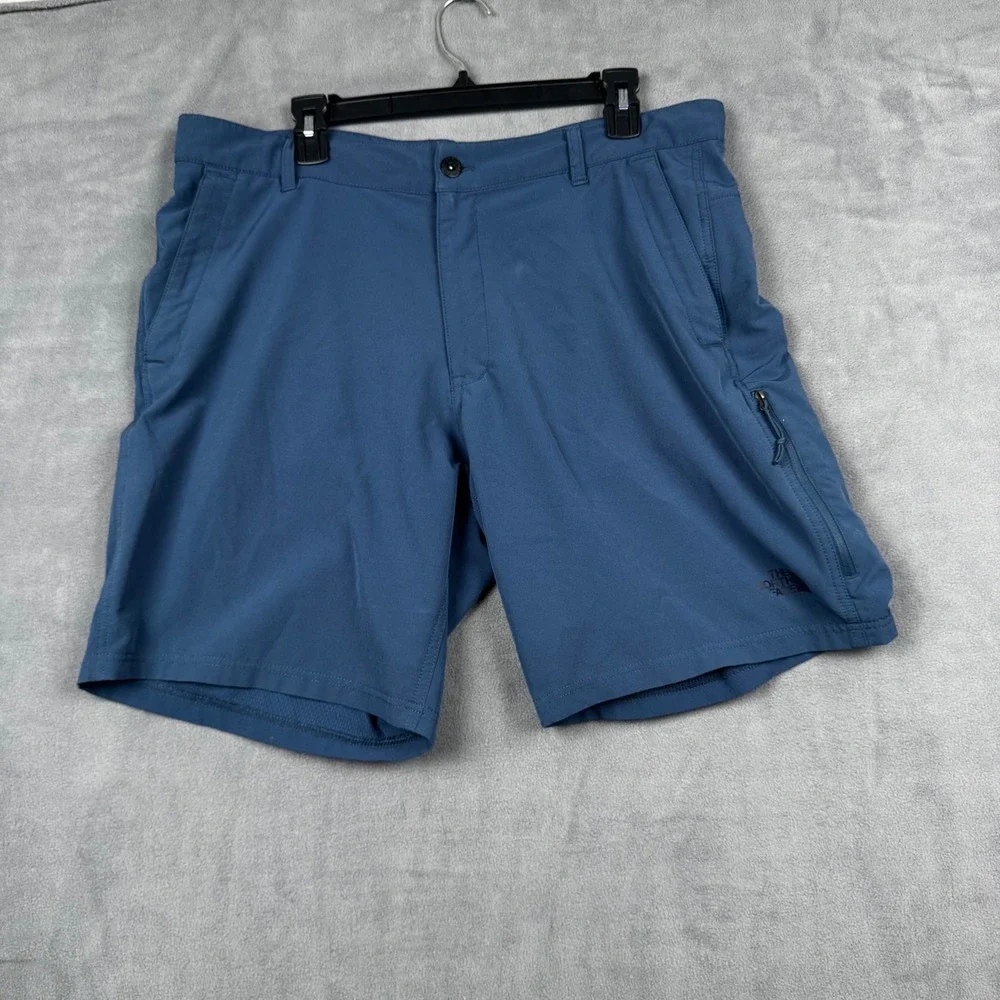 The North Face Mens FlashDry Hiking‎ Shorts Blue Size 36 Cargo Pocket Outdoor